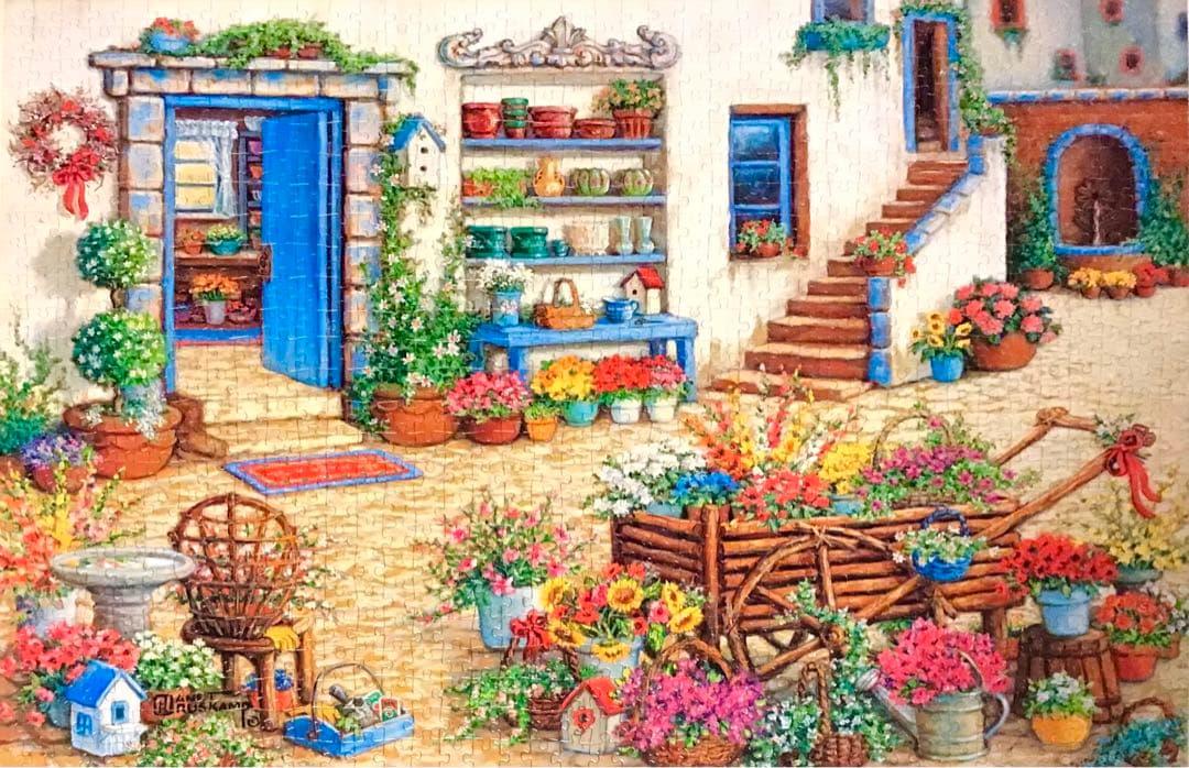 ジグソーパズル　1000ピース　『カラフル　パティオ』　アップルワン