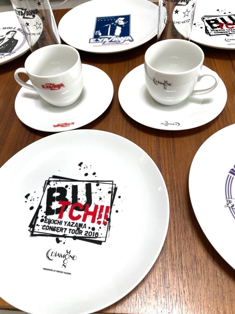 矢沢永吉　グラス　ロックグラス　コーヒーカップ　皿