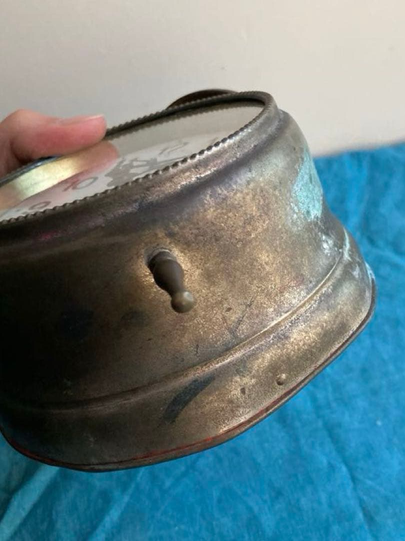 アンティーク　へそ目型目覚まし時計　置時計　ユンハンス/JUNGHANS ドイツ