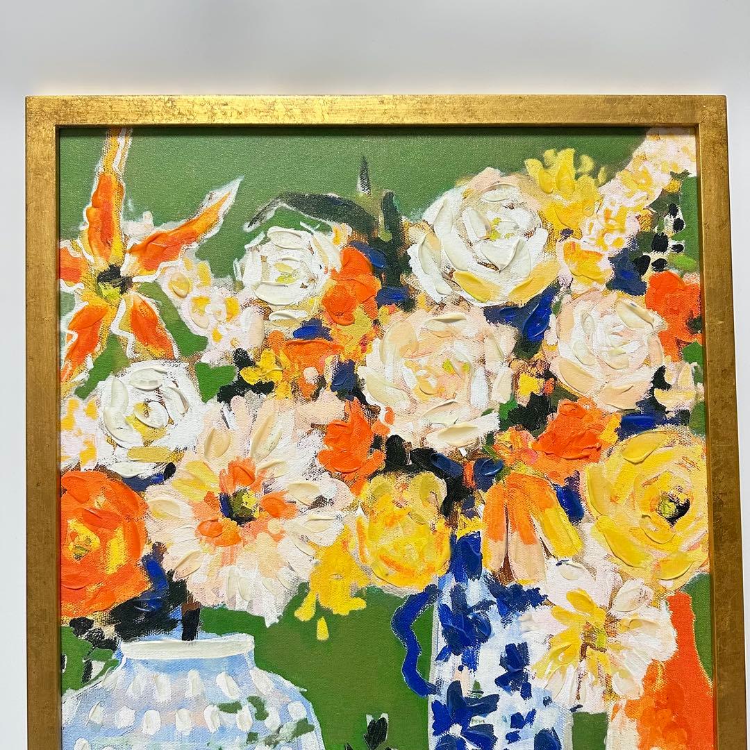 Francfranc　ビビットフラワーアート　ボタニカルアート　金