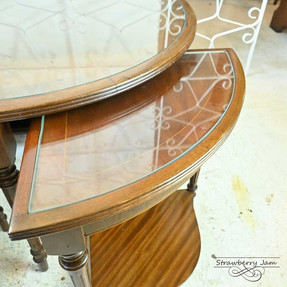 雅*様 【早い者勝ち】L3705-264 英国アンティーク 丸テーブル ネストテ