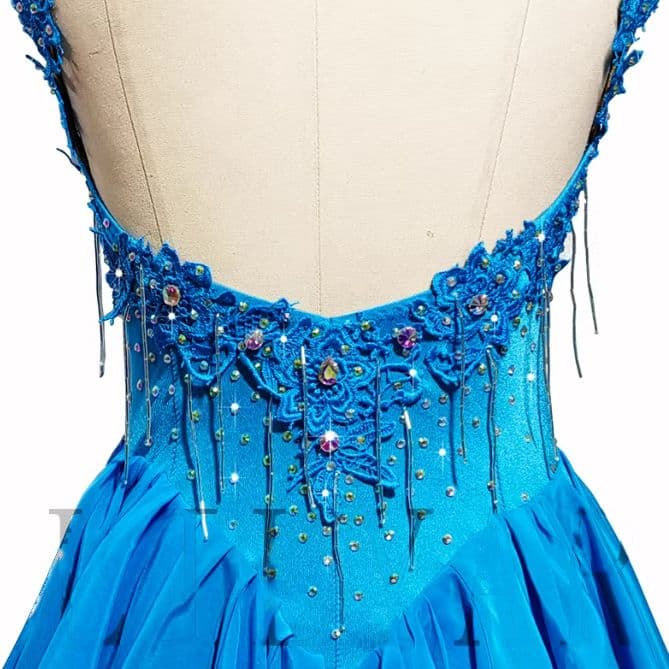 新作 社交ダンス衣装　ラテンワンピースドレス　フレア　オーダーメイド