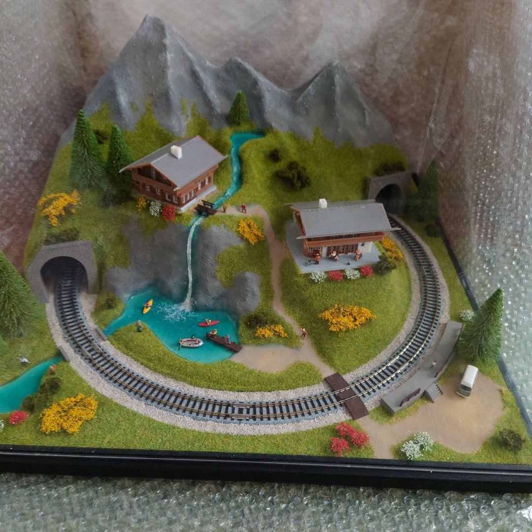 2個口発送　その1 特製ミニジオラマ　夏のアルプス仕様　氷河特急