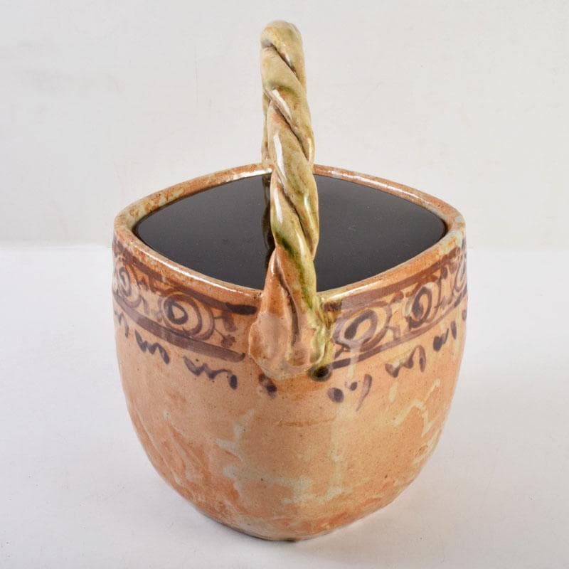 茶道具　御深井焼　手付水指　銘「柳水」　藪内流透月斎極め箱　M　R9276B