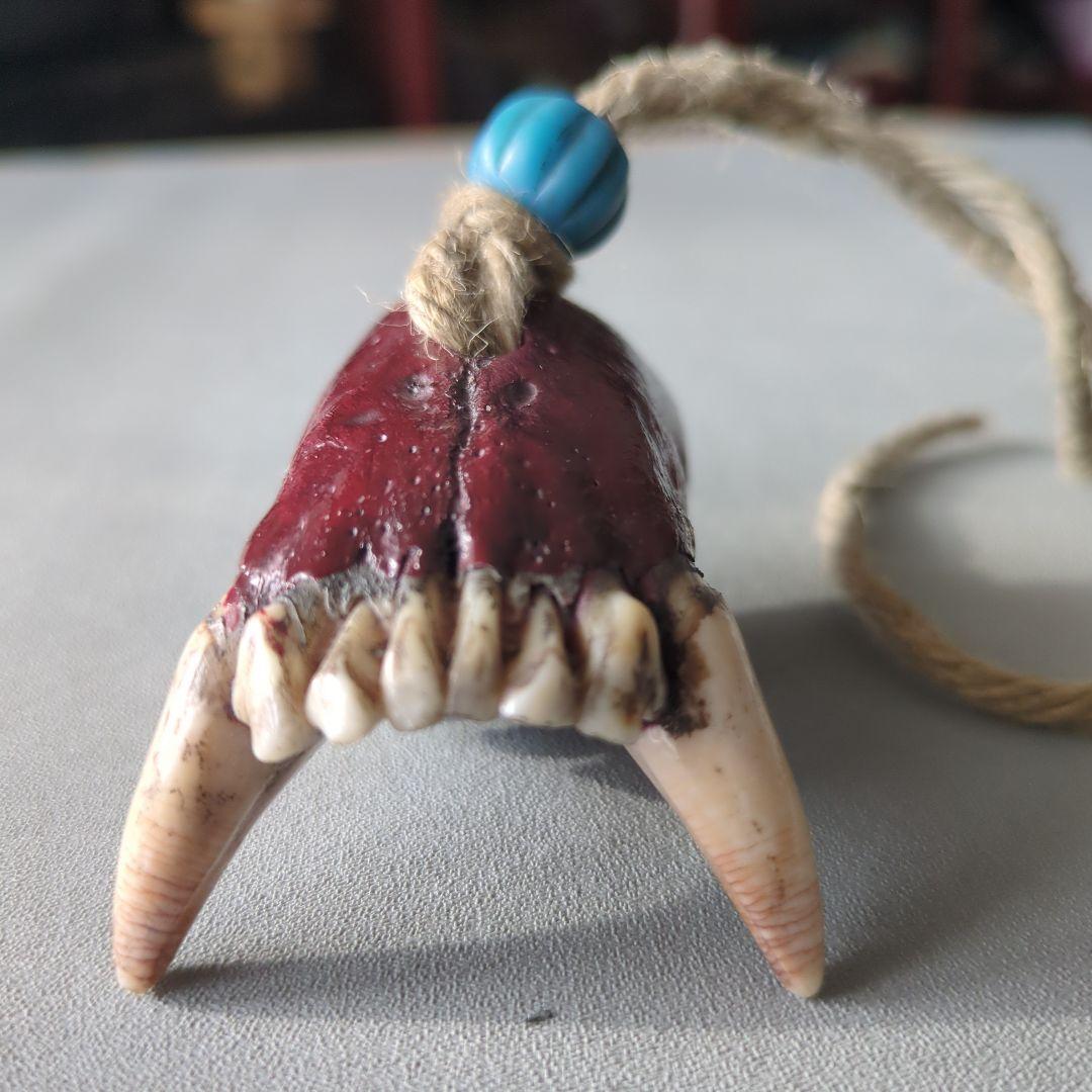 アイヌ根付　羆下顎　北海道