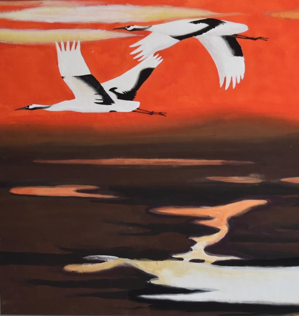 真作　★文化勲章受章　岩橋英遠　作日本画　ギフト記念品