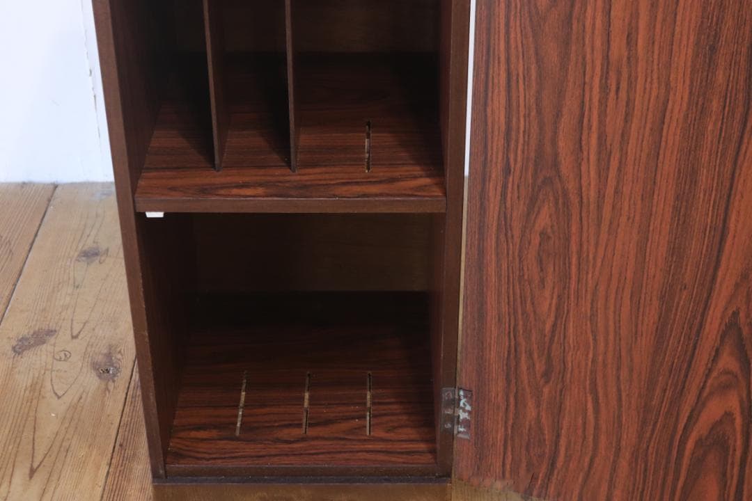 ヴィンテージ レコードラック キャビネット ケース 収納 木製 メラミン化粧板