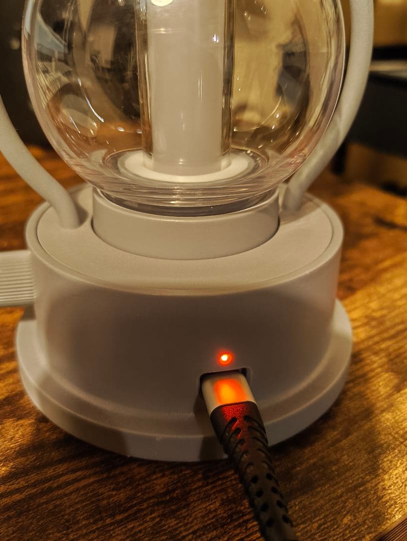 美品 バルミューダ LEDランタン ザ・ランタン ライト 照明 グレー 灰色