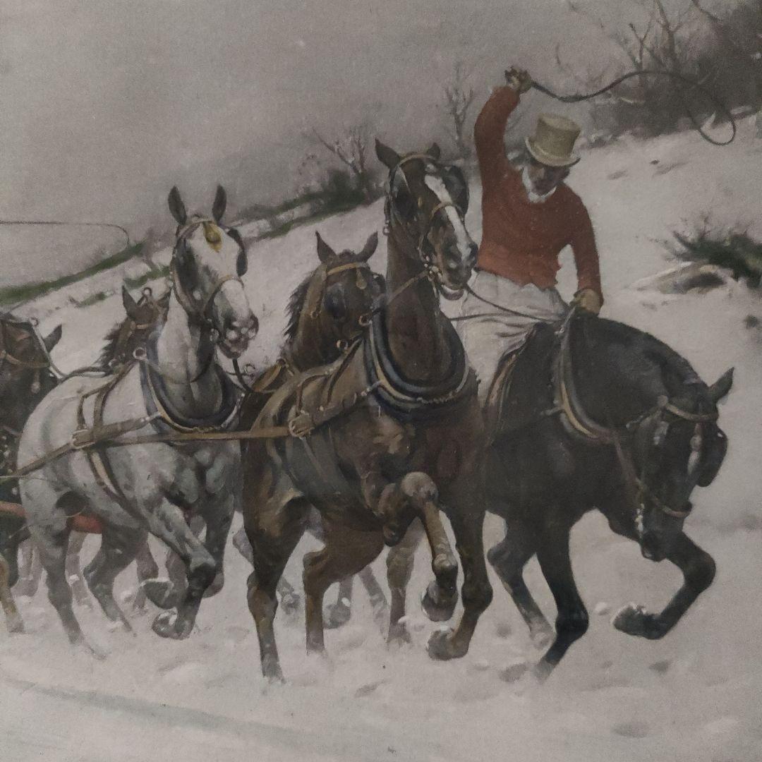 e Wright 銅版画『冬　吹き溜まりから抜け出せ』