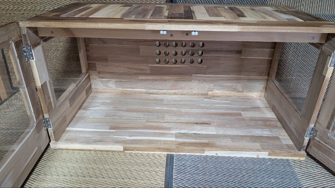 アカシア集成材15ミリ幅120縦50奥行50蜜蝋オイル仕上げ！