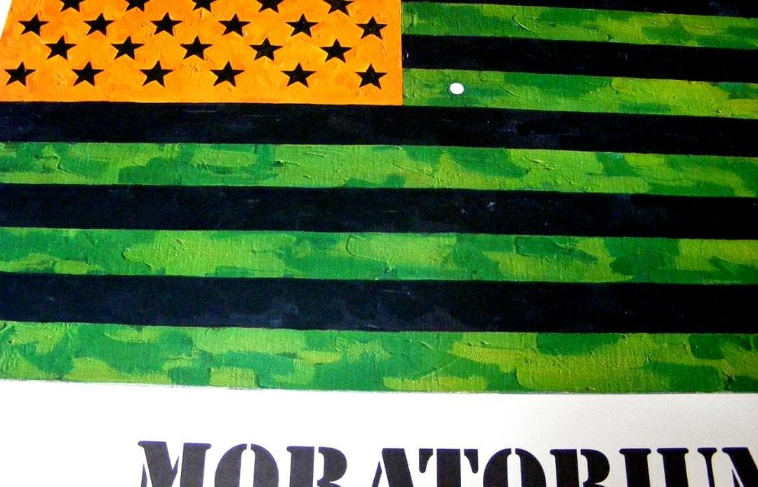 ジャスパー ジョーンズ Moratorium 1969年アメリカ製ポスター