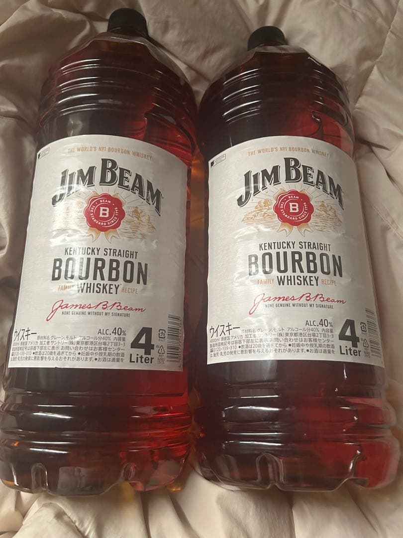 Jim Beam バーボンウイスキー 4リットル　2本セット
