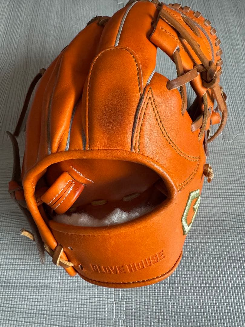 硬式グローブ オレンジ