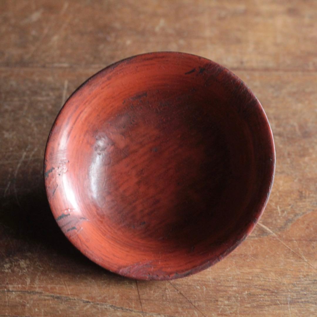 朱塗り 盃 平盃 小椀 酒器 No.3 古美術 古道具 アンティーク