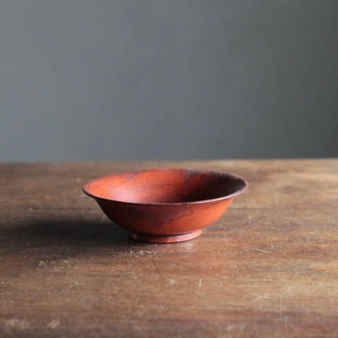 朱塗り 盃 平盃 小椀 酒器 No.3 古美術 古道具 アンティーク