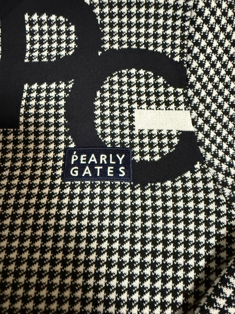 PEARLY GATES メンズ ニットジップアップ 千鳥柄