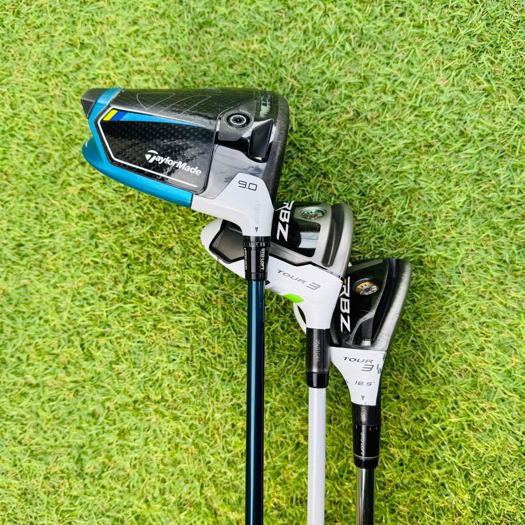 テーラーメイドフルセット SiM2MAX/RBZ/M4その他計15本バッグ等付き