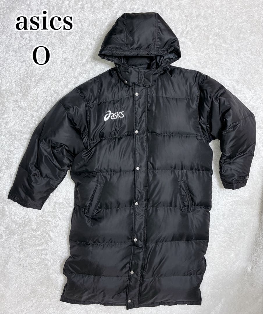 アシックス asics ダウン ベンチコート ジャケット　O LL ブラック　黒