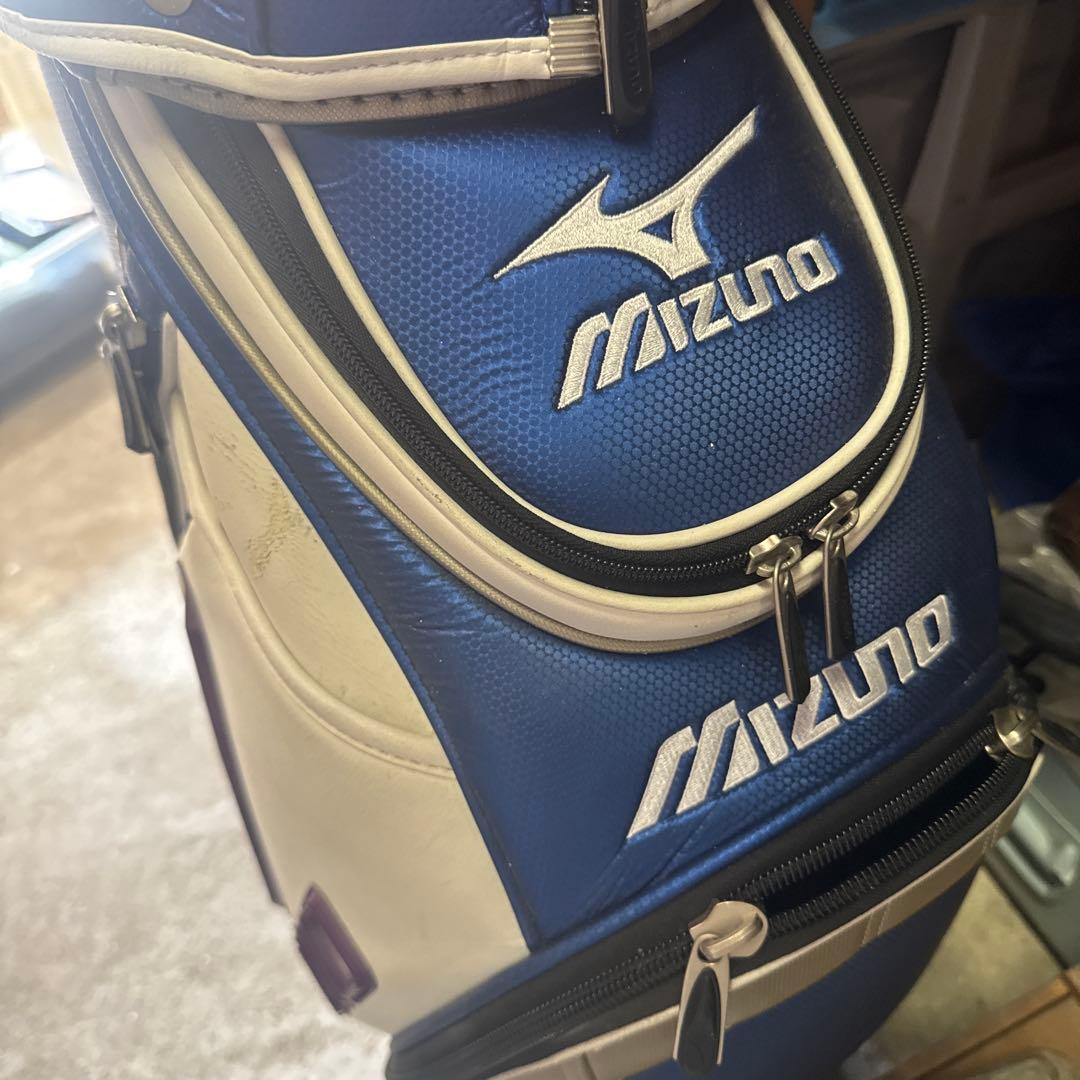 Mizuno キャディバッグ 青/白 超高級レアバッグ ゴルフ ミズノ