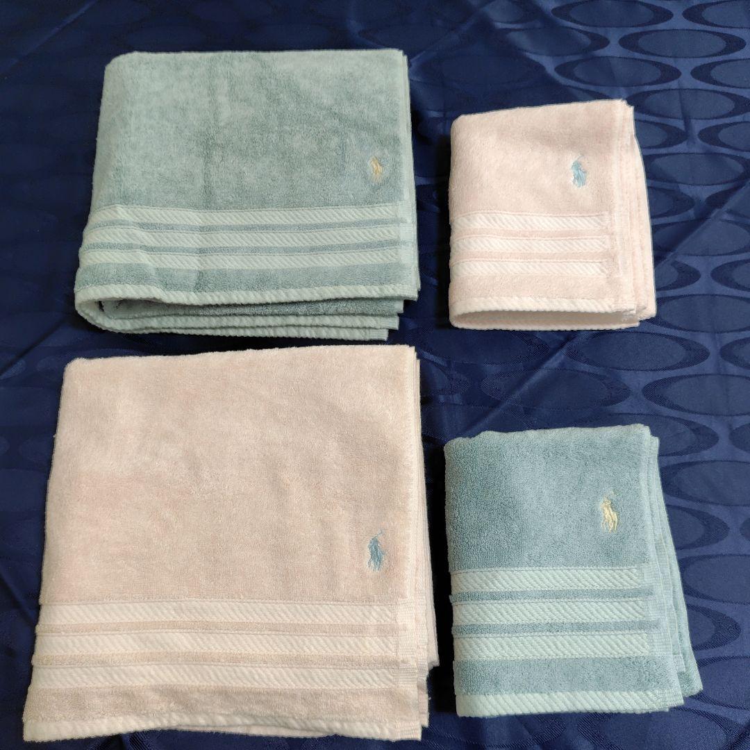 新品あり✾Ralph Lauren ブルー ピンク　バスタオル　フェイスタオル