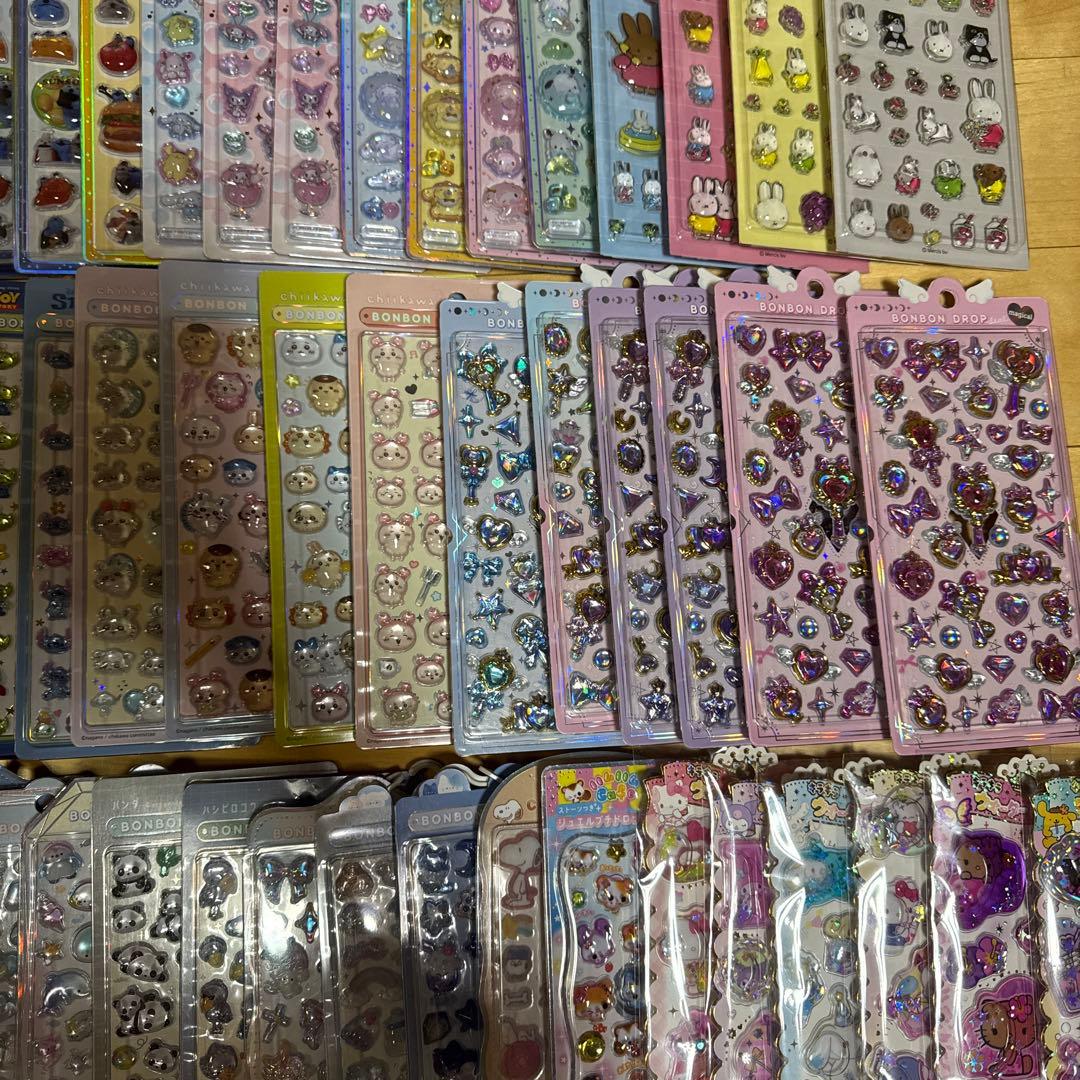 ボンボンドロップシール ディズニー サンリオ オリジナル まとめ売り 100枚