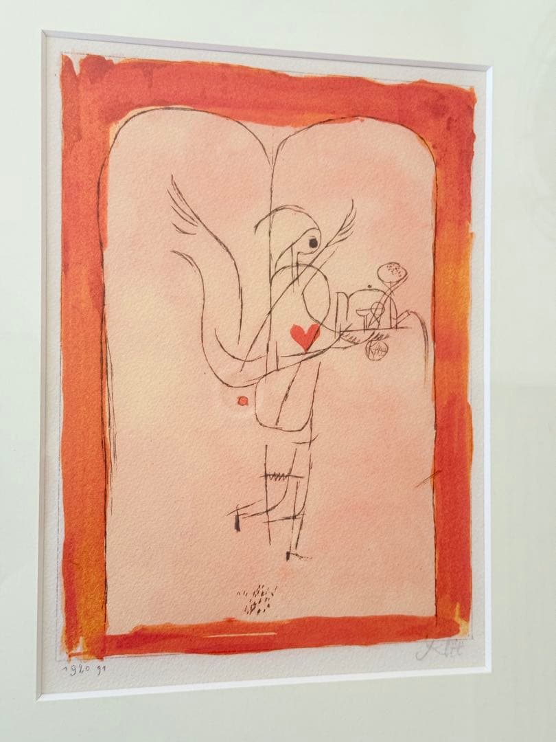 パウル・クレー『希望のものを持ってくる天使』ジグレー 1920年制作額装済み