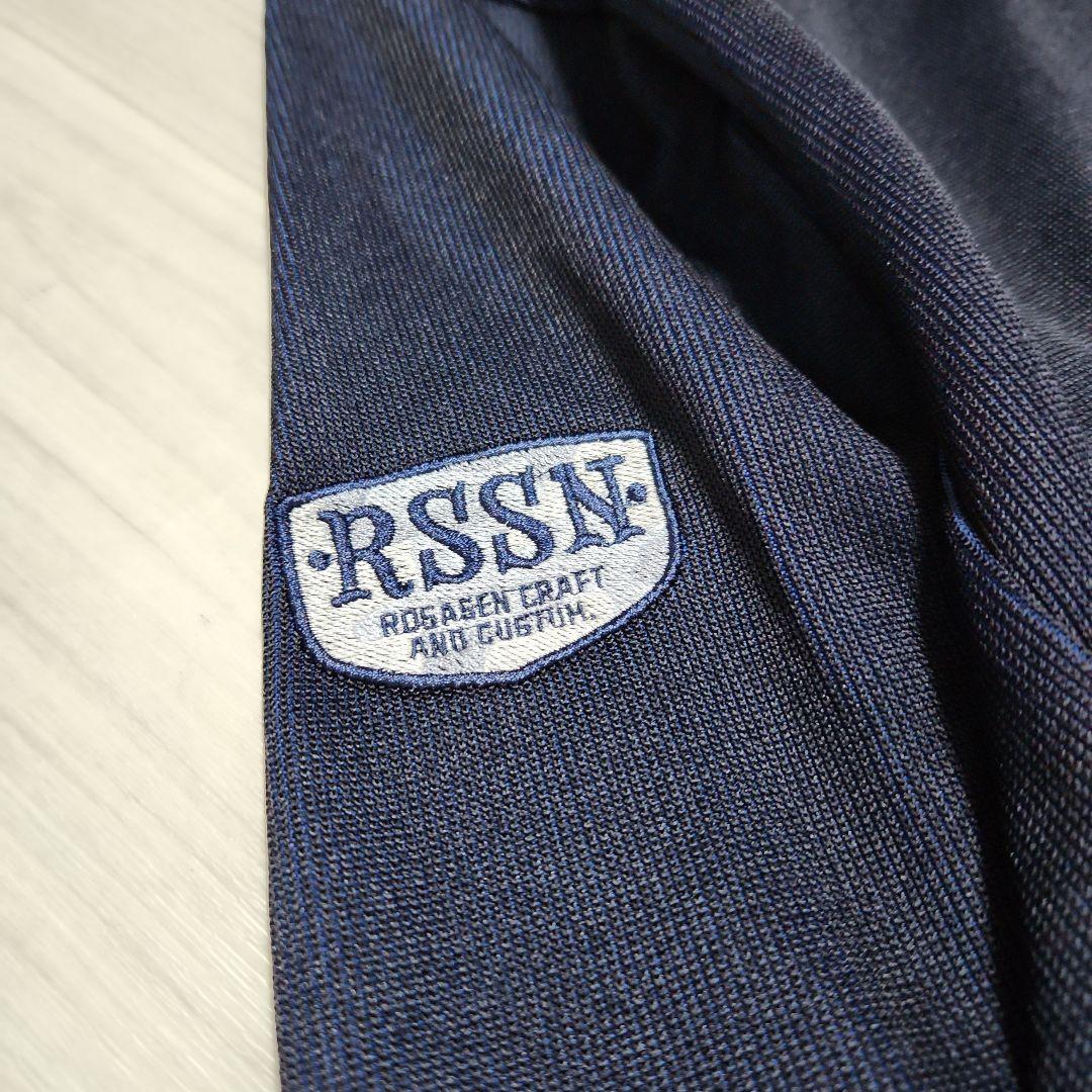 未使用美品☆Rosasen☆ゴルフクォーターゲージブルゾン春秋 L ネイビー
