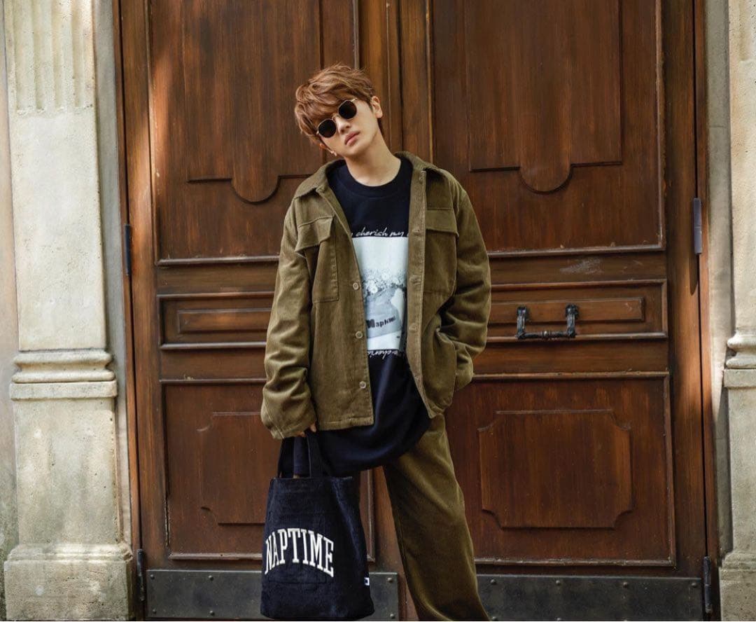 ナップタイム　naptime. Nissy 西島隆弘　　セットアップ　カーキ