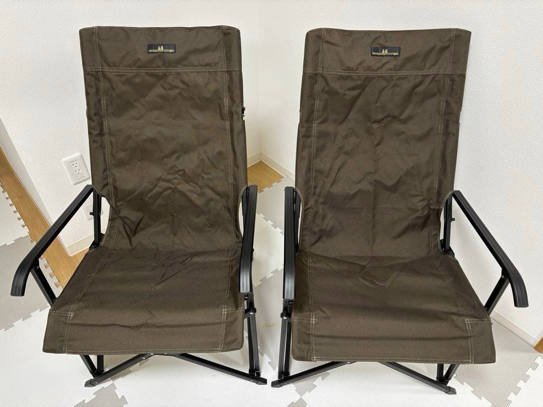 オガワ　ハイバックチェア　ダークブラウン　2脚セット