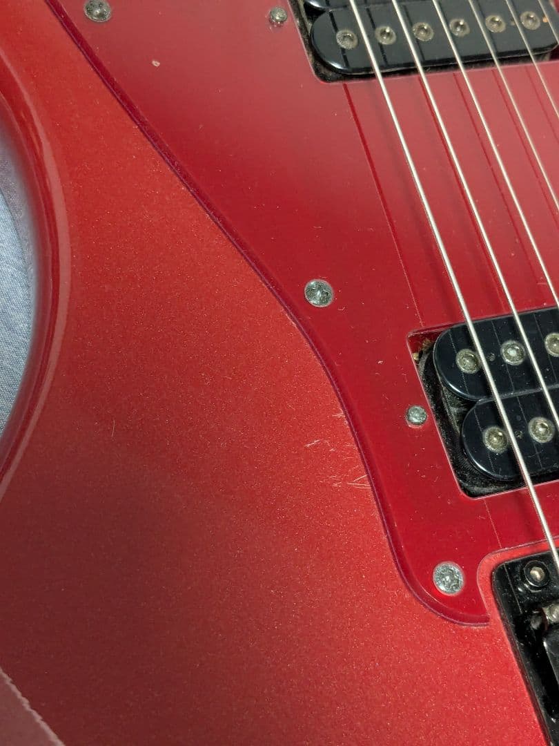 FERNANDES エレキギター レッド JG-45　アーム、ソフトケース付属