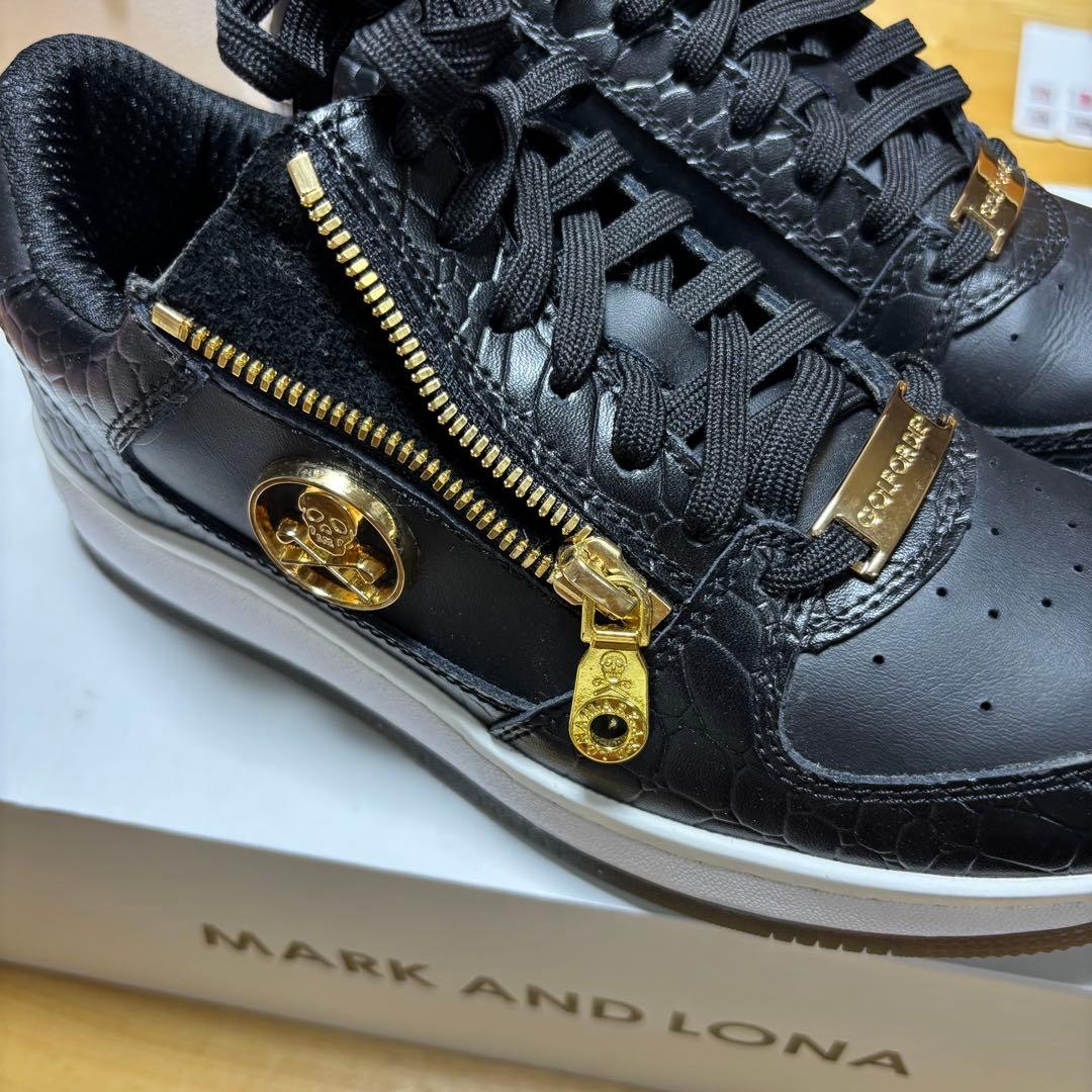 マークアンドロナ　MARK & LONA ゴルフシューズ　クロコダイル押し型