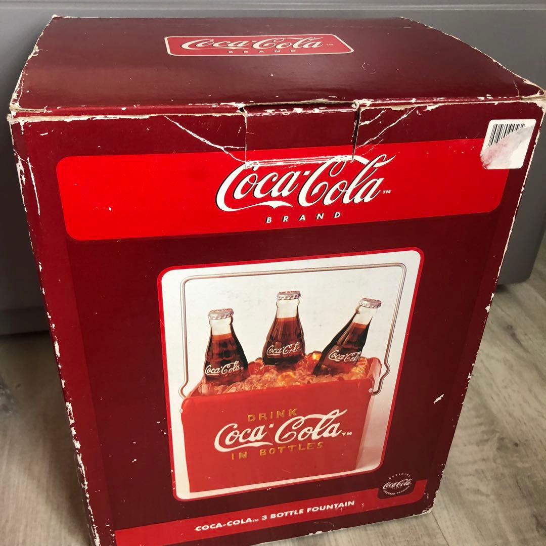 希少アメリカビンテージコカコーラボトル水が流れて光るクーラーボックスディスプレイ