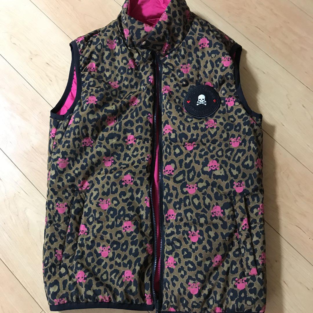 ベスト ダンスウィズドラゴン ヒョウ リバーシブル ゴルフ