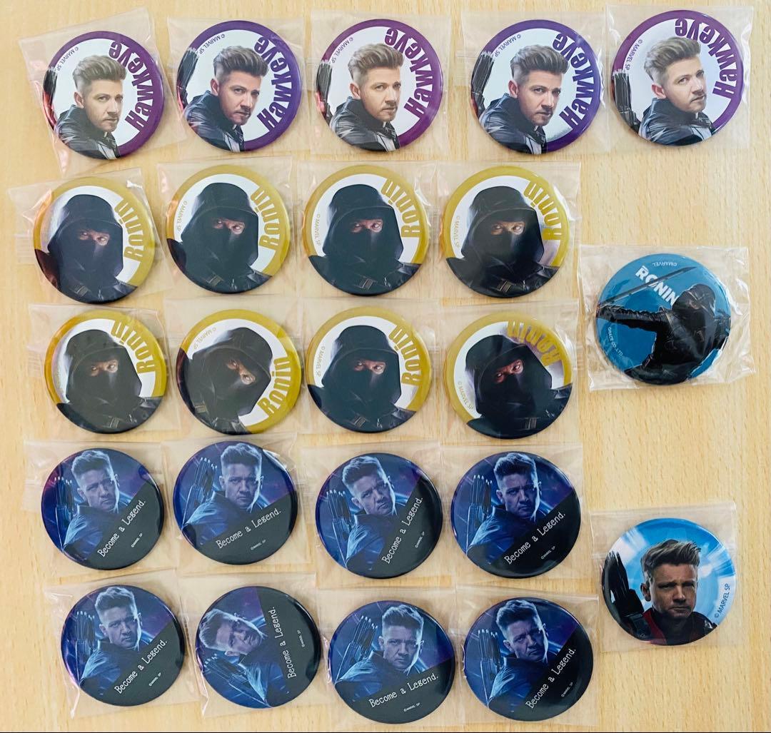 MARVEL アベンジャーズ ホークアイ　缶バッジ　セット