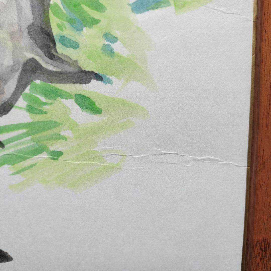 「貴重なお品・珍しい水彩画」矢口高雄サインあり　直筆さざえの水彩画