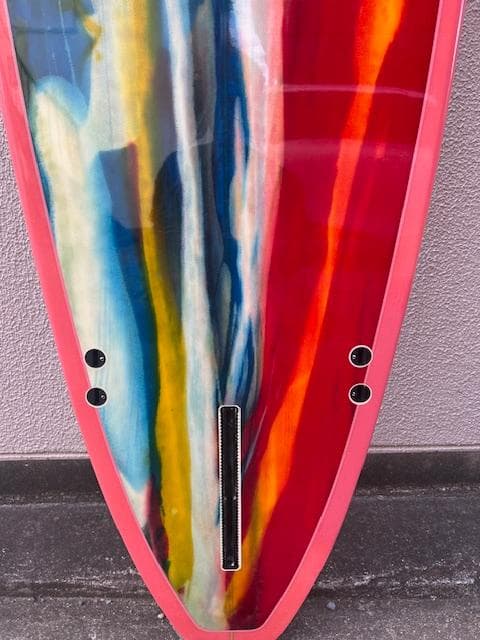 中古ロングボード ピンク&アブストラクトdesign 9’1f お洒落