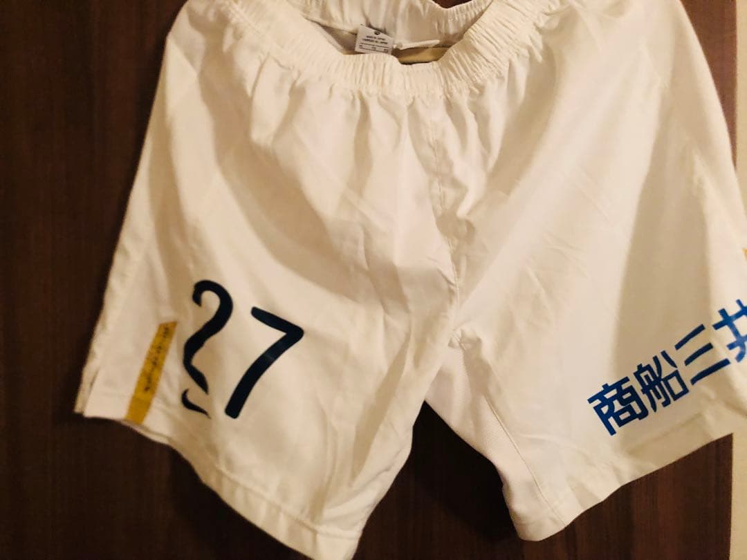 鹿島アントラーズ　ホワイト 支給　ゲームパンツ XL 27