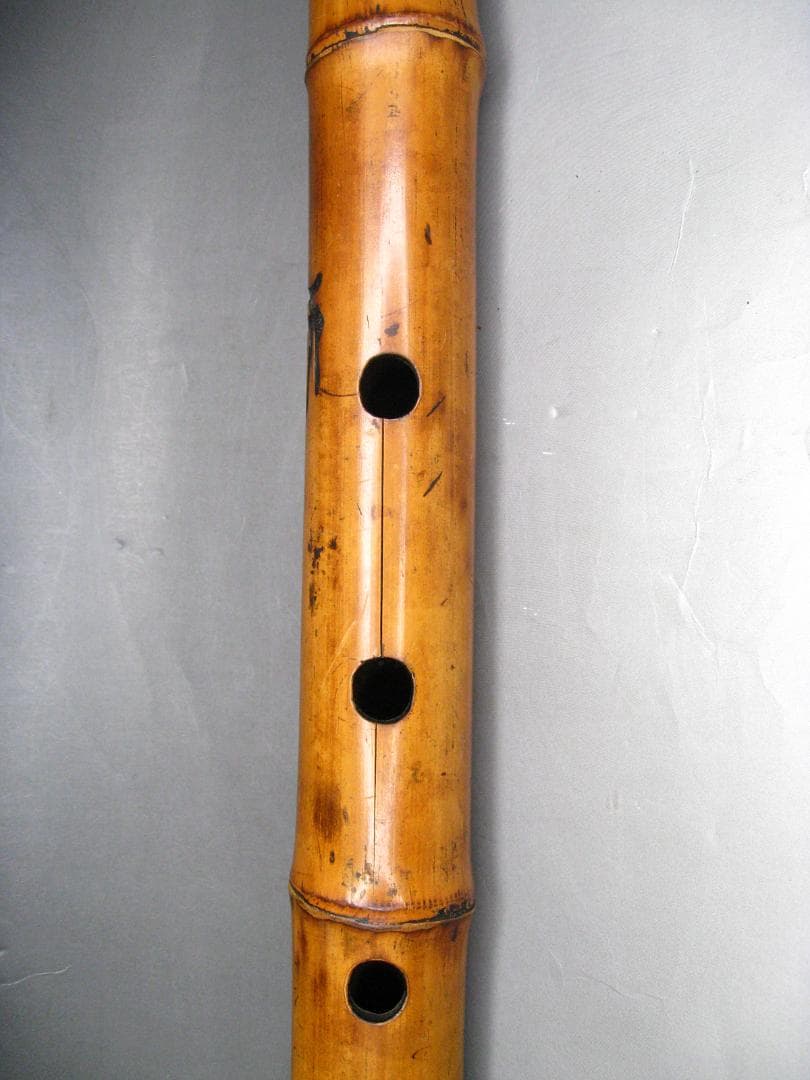#時代物 #古作 #尺八 #一本物 #蜘蛛 #彫刻 #和楽器 #骨董 #師