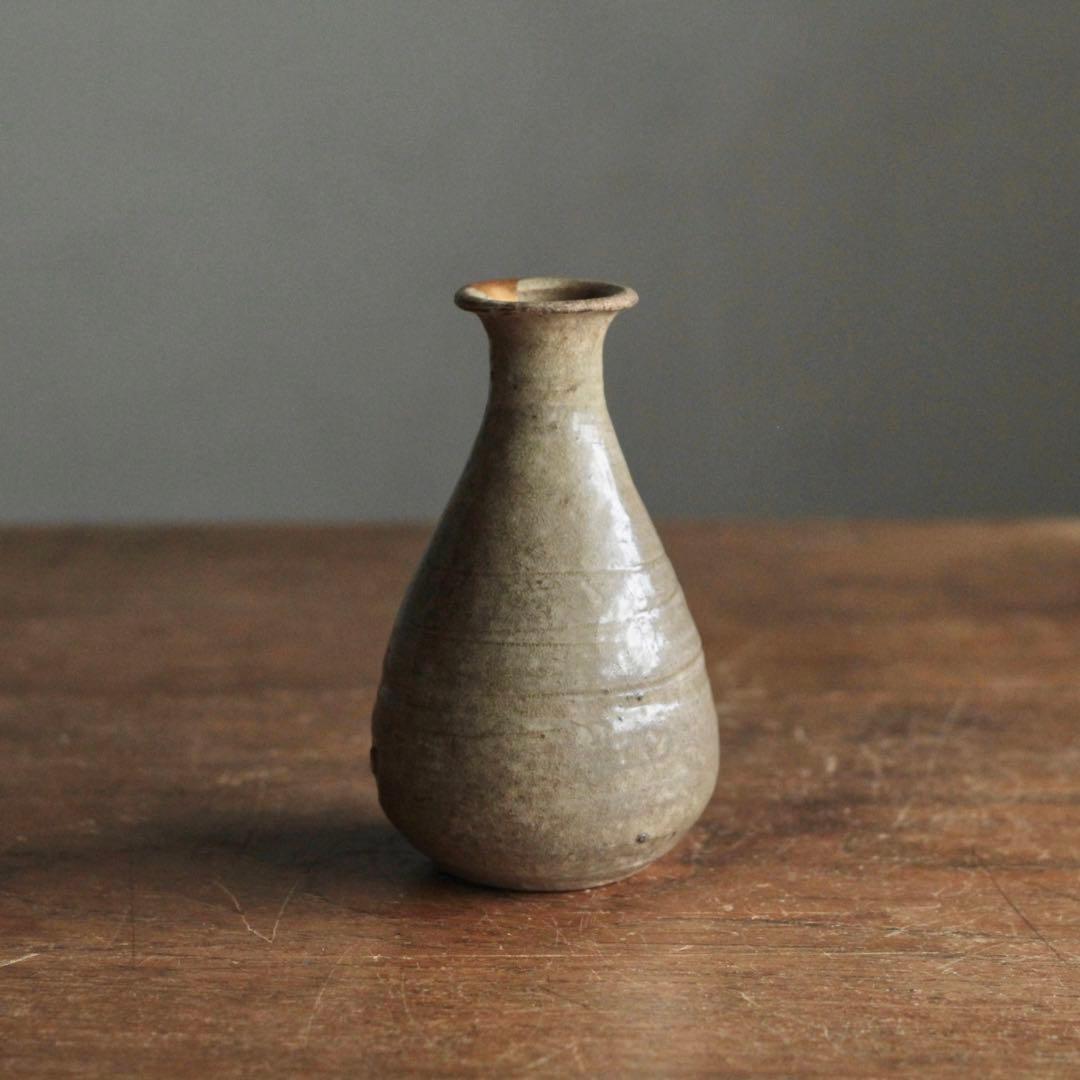 高麗 線刻 灰釉 徳利 朝鮮美術 古美術 古道具 酒器 とくり アンティーク