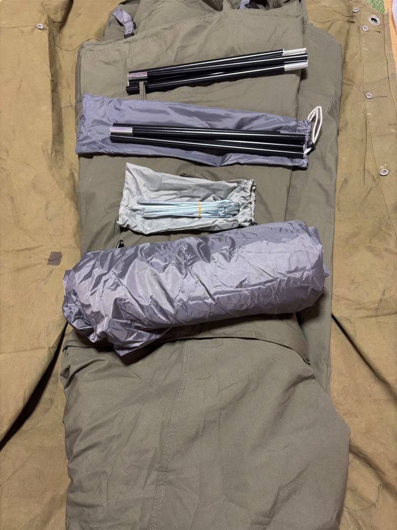 BUNDOK ソロティピーBDK-75TC カーキ ワンポールテント