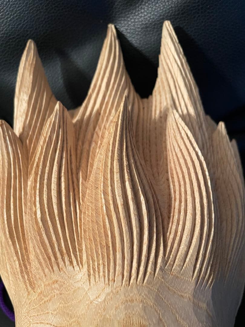 伐折羅大将　手彫り　とても立派な木彫りのお面　名入り