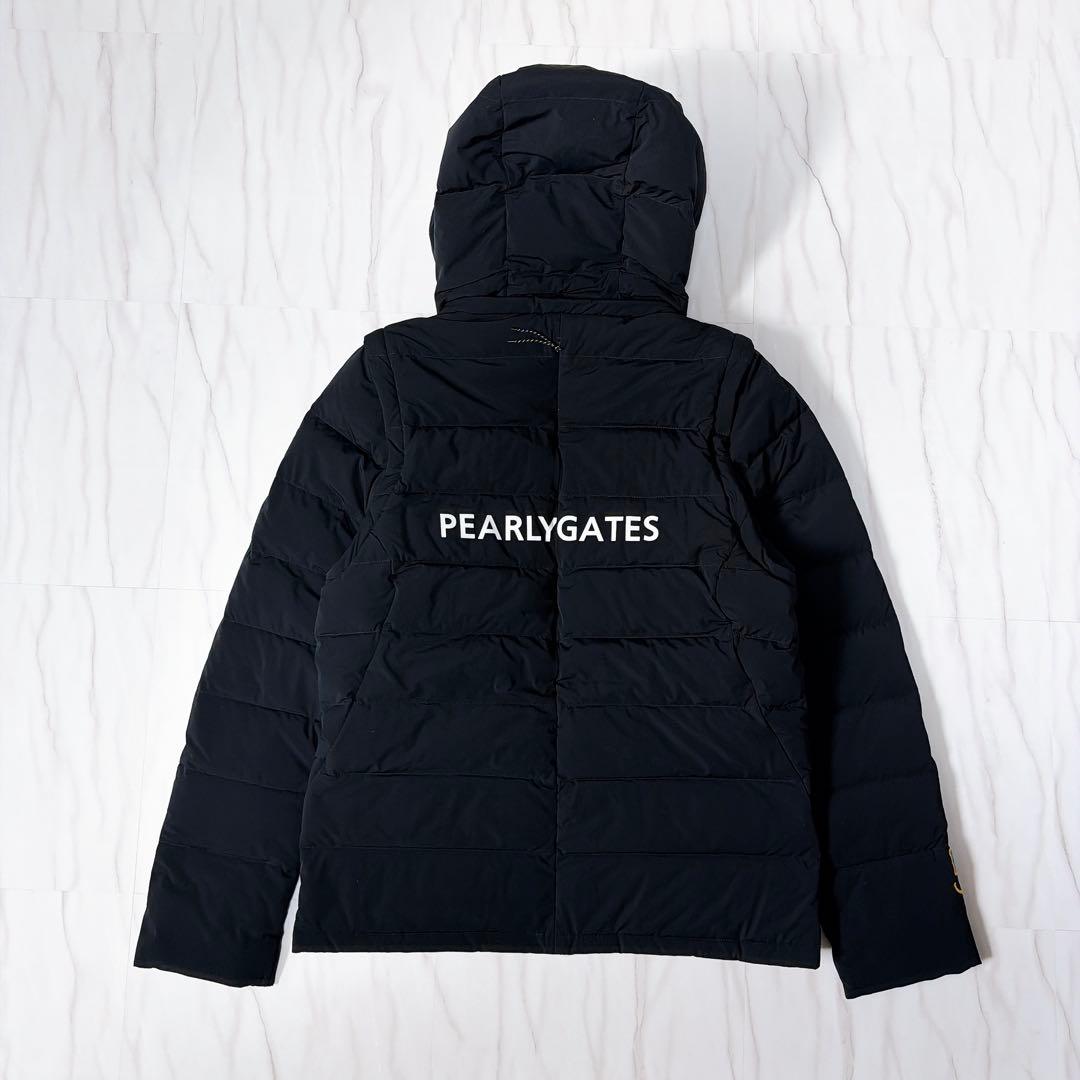 《美品 2025年》パーリーゲイツ Nyストレッチタフタダウン 3way 黒 M