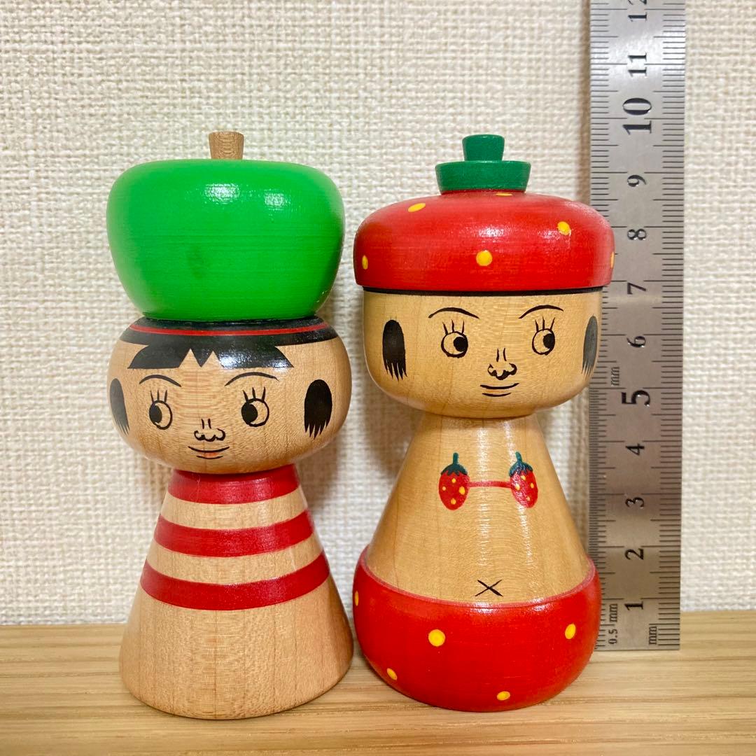クッキーズ cookies いちご 青りんご 2体セット こけし 青森 弘前市