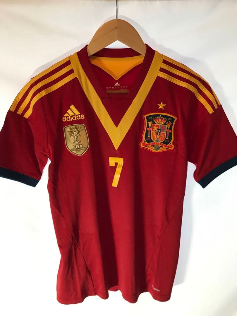 正規品adidas スペイン代表「7」ダビド・ビジャ 半袖 160 ユニフォーム