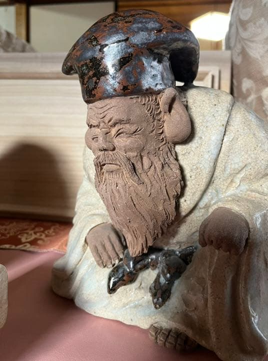 陶器　置物　共箱