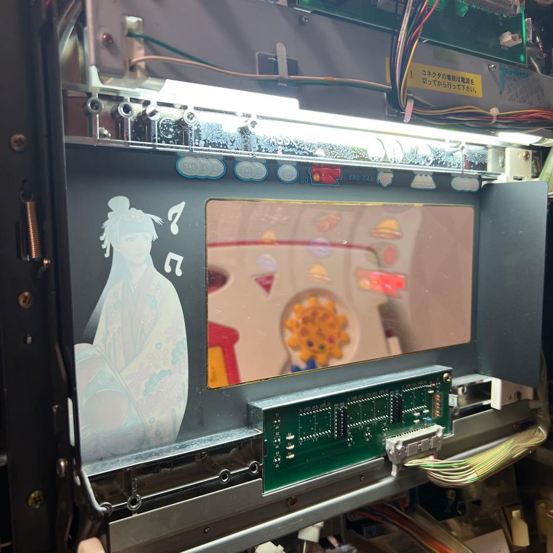 【パチスロ実機】オリンピアNew島唄 30  ４号機 レア 花笠パネル