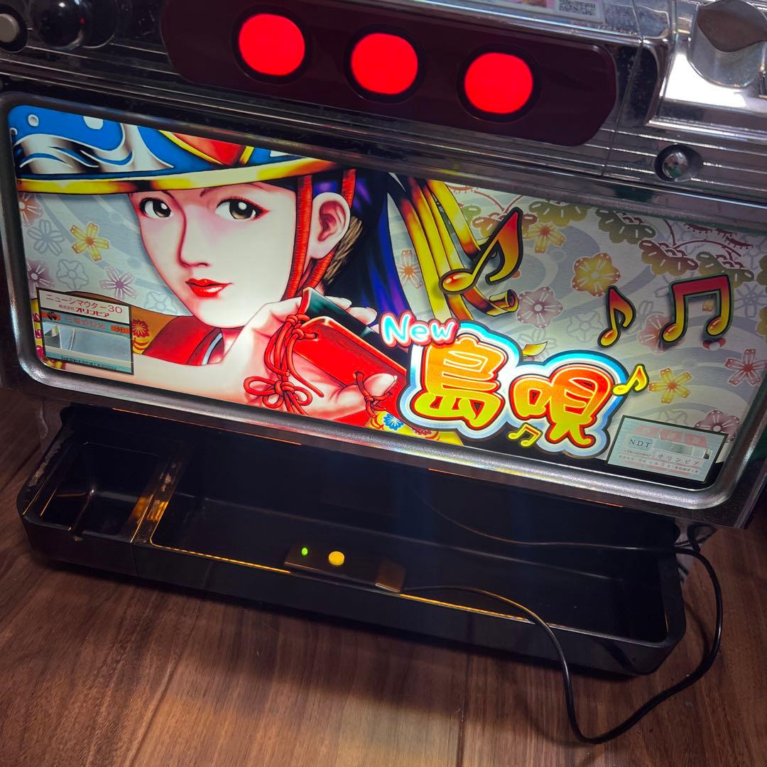 【パチスロ実機】オリンピアNew島唄 30  ４号機 レア 花笠パネル