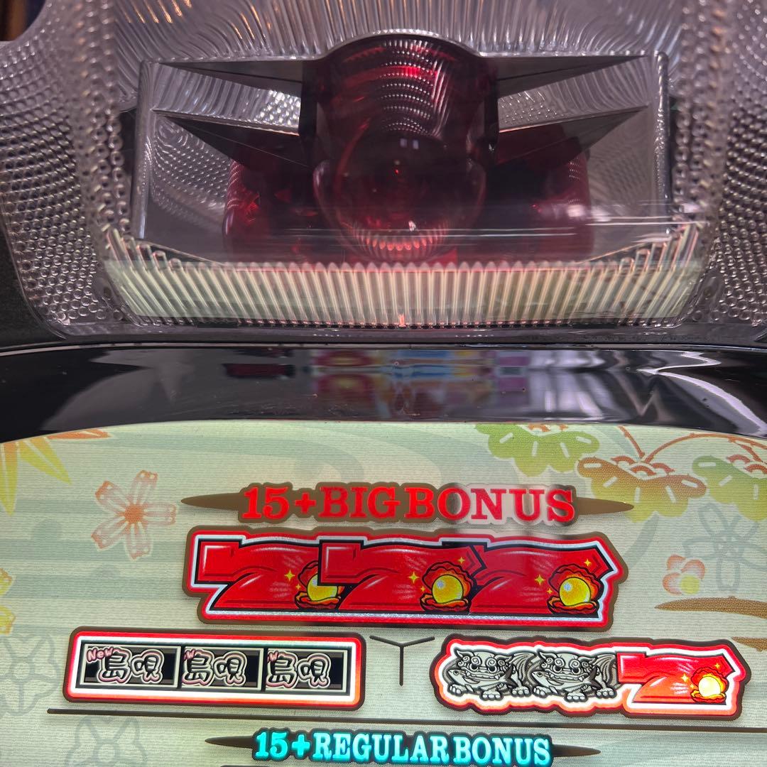 【パチスロ実機】オリンピアNew島唄 30  ４号機 レア 花笠パネル