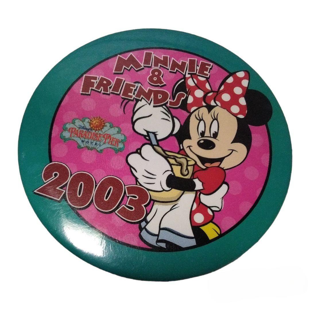 入手困難　レア品　ディズニー　ミニー　「パラダイスピアホテル」　缶バッチ