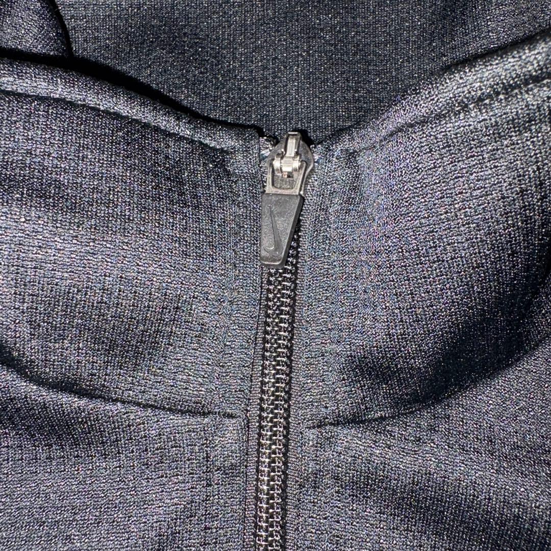 00s NIKE black olive set up M ナイキ 刺繍ロゴ